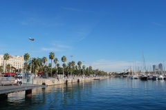 Die Hafenpromenade am Stadthafen von Barcelona