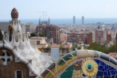 Blick vom Park Güell über Barcelona