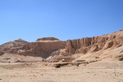 Blick auf den Totentempel der Hatschepsut